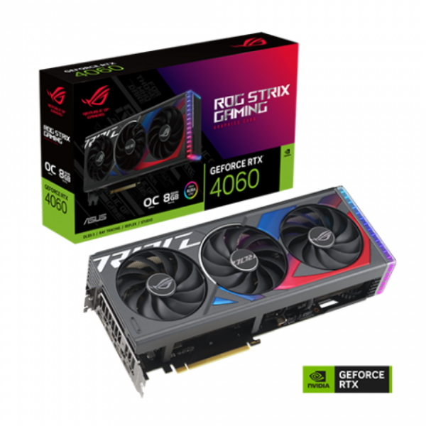 圖片 華碩 ROG-STRIX-RTX4060-O8G-GAMING(2700MHz/31cm/三風扇/註五年)