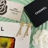 圖片 CHANEL 24P 菱格經典雙C 垂墜耳環