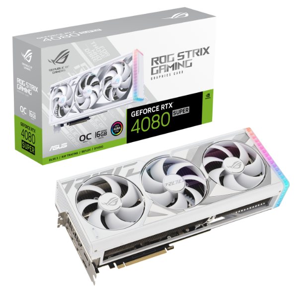 圖片 華碩 ROG-STRIX-RTX4080S-O16G-WHITE(2670MHz/36cm/三風扇/註五年/白)