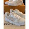 圖片 Louis Vuitton LV TRAINER 奶油白 牛仔拼布設計 休閒 球鞋