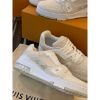 圖片 Louis Vuitton LV TRAINER 奶油白 牛仔拼布設計 休閒 球鞋