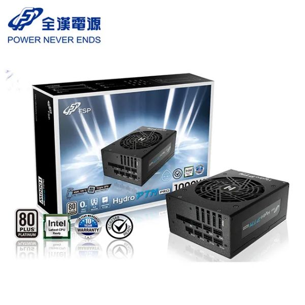 圖片 全漢 HYDRO PTM PRO 1000W 參8/白金/全模/主日系/防潮塗層/10年