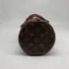 圖片 【哈極品】二手品《Louis Vuitton LV Vintage 老花字紋 紅皮圓桶 手提包/肩背包》