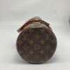 圖片 【哈極品】二手品《Louis Vuitton LV Vintage 老花字紋 紅皮圓桶 手提包/肩背包》