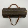 圖片 【哈極品】二手品《Louis Vuitton LV Vintage 老花字紋 紅皮圓桶 手提包/肩背包》