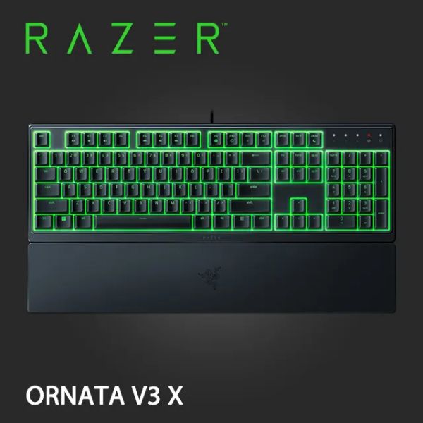 圖片 Razer Ornata V3X 薄膜電競鍵盤/有線/中文/手托/編織線/巨集