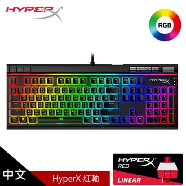 圖片 HyperX Alloy Elite 2 機械式電競鍵盤/有線/紅軸/中文/Rgb/布丁透光鍵帽