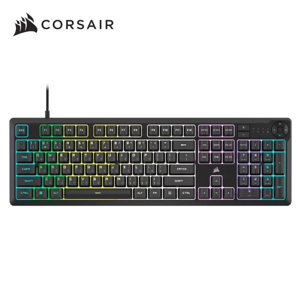 圖片 海盜船 K55 Core Rgb 電競鍵盤/有線/防潑水設計/支援iCUE軟體/10區Rgb