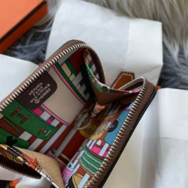 圖片 Hermes 摩卡色巾零錢包