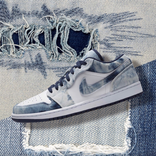 圖片 AIR JORDAN 1 LOW "Washed Denim" 水洗牛仔 丹寧渲染 男鞋 CZ8455-100