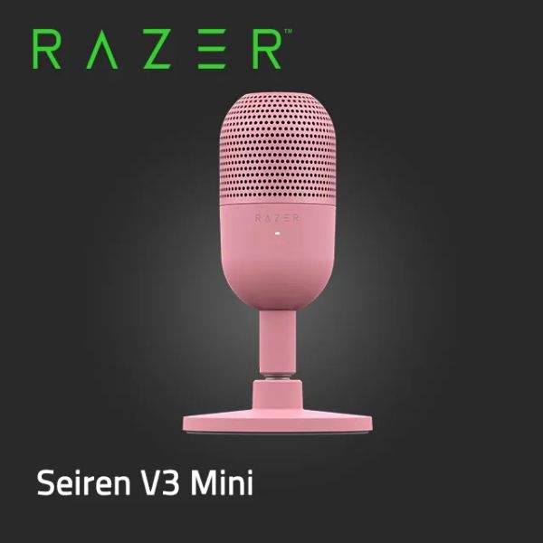 圖片 Razer Seiren V3 Mini 魔音海妖 麥克風（粉）/電容式/超心型指向收音模式/內建防震器