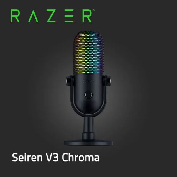 圖片 Razer Seiren V3 Chroma 魔音海妖 麥克風/數位增益限幅器/內建防震器/多功能輕觸靜音感應器