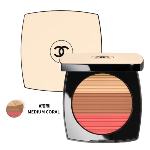 圖片 CHANEL 香奈兒彩妝 原生美肌三色頰彩盤 15g #珊瑚 MEDIUM CORAL - 修容腮紅