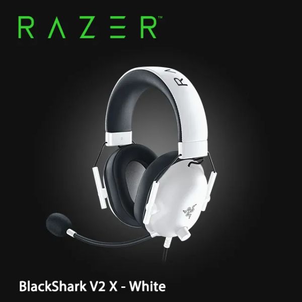 圖片 Razer BlackShark V2 X 電競耳機（白色）/有線/3.5mm/虛擬7.1/50mm單體