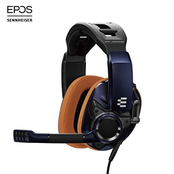 圖片 Epos＆Sennheiser Gsp602(藍)電競耳機/有線/封閉式耳罩設計/可調節耳罩/降噪麥克風