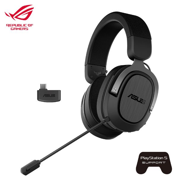 圖片 華碩 TUF Gaming H3 Wireless 無線耳機/無線/虛擬7.1/50mm單體/不鏽鋼頭戴/可調式