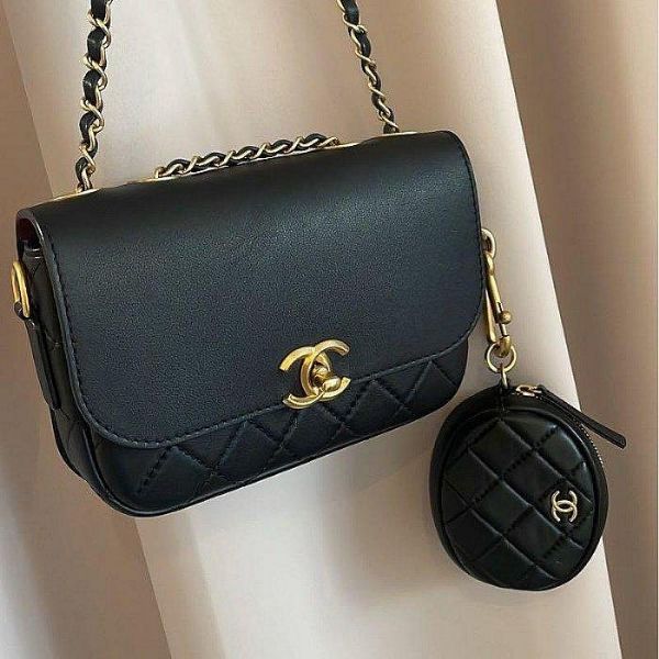 Chanel AS1094 子母鍊帶包 黑