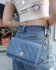 Chanel AP1450 牛仔金球 WOC 鍊帶包 牛仔藍