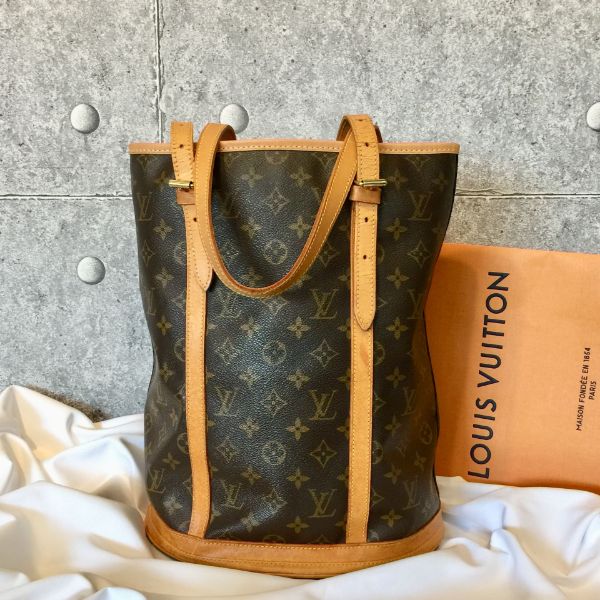 圖片 【哈極品】二手品《Louis Vuitton 字紋大款直立水桶包 /肩背包/側肩包》