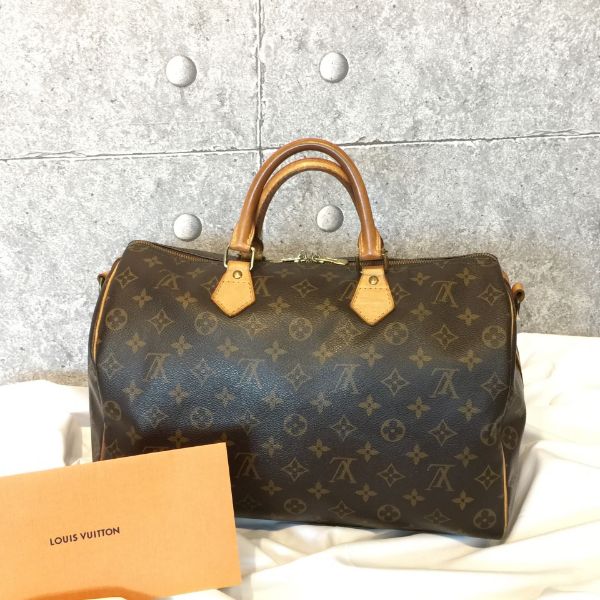 圖片 【哈極品】二手品《Louis Vuitton 字紋35公分SPEEDY二用包(缺背帶) /手提包/肩背包》