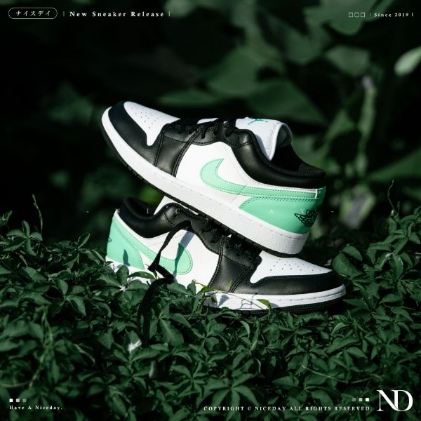 NICEDAY 現貨 Air Jordan 1 Low Green Glow 茉綠 綠色 綠巨人 男款 553558-131