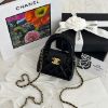 圖片 CHANEL 24P KELLY NANO 黑金手提包