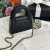 圖片 CHANEL 24P KELLY NANO 黑金手提包