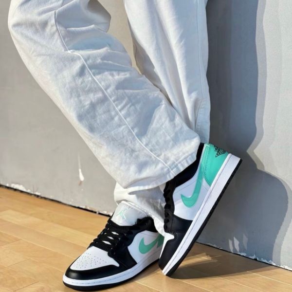 圖片 Air Jordan 1 Low "Green Glow" 黑白 薄荷綠🍃男鞋 553558-131