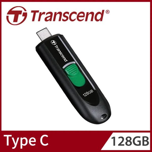 圖片 創見JF790C 128G 推蓋式 / 黑色 / USB3.2 G1 Type-C / 五年保