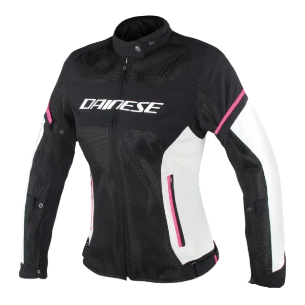 圖片 『嘉義Riderment萊德曼騎士部品』Dainese 丹尼斯 AIR FRAME D1 TEX Lady JACKET  黑粉 女用防摔衣