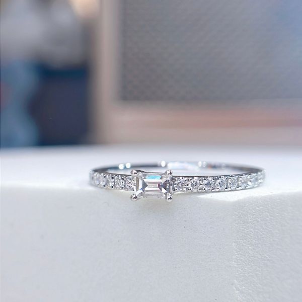 圖片 方鑽輕珠寶線戒