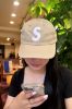 圖片 Supreme 24SS Seersucker S Logo 6-Panel 泡泡紗 老帽 黑色 卡其