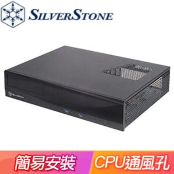 圖片 銀欣 ML03 黑 短板顯卡/CPU高7/薄型橫式機殼/M-ATX(ML03B)