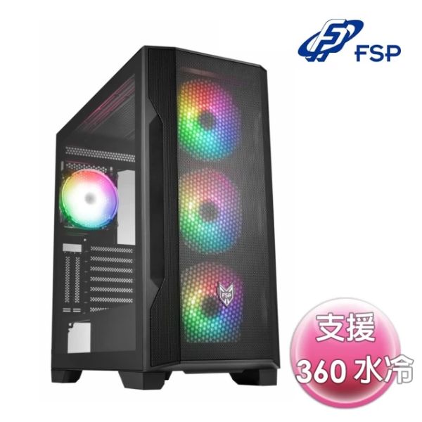 圖片 全漢 CMT371 顯卡長41.5/CPU高16.3/玻璃透側/前置Type-C/E-ATX