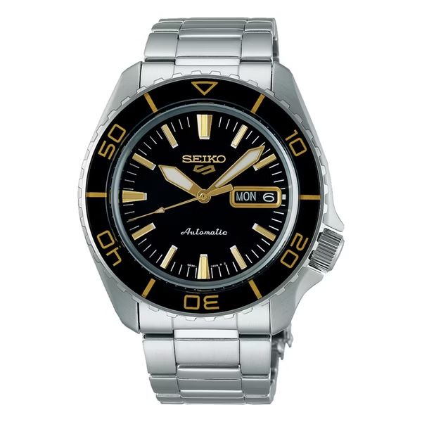 圖片 SEIKO 精工 新5號 復古回歸Sports 指針機械錶4R36-16D0D(SRPK99K1)黑金SK015