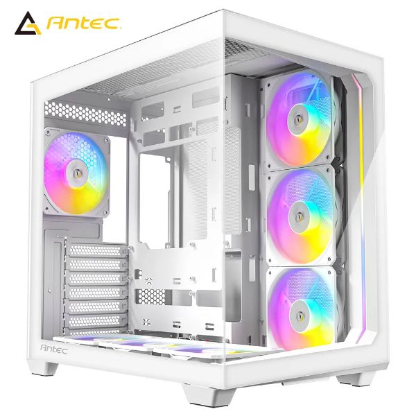 圖片 Antec C5 ARGB 白 顯卡長41/U高16/分艙設計/預裝7風扇/全景玻璃透側/支援背插/ATX