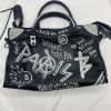 圖片 【哈極品】二手品 《Balenciaga 巴黎世家 黑色塗鴉款CITY機車包/手提肩背包/斜背包》