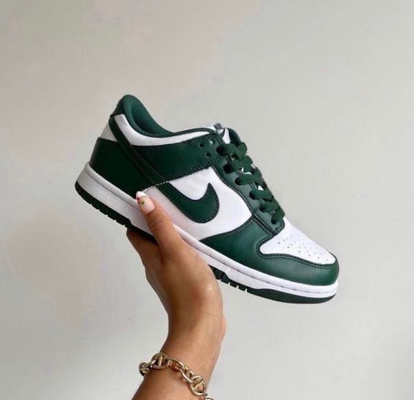 圖片 Nike Dunk Low Team Green 白綠色 綠色 墨綠色 皮革 成人款 DD1391-101/預購