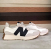 圖片 NEW BALANCE 327 米白黑 麂皮 皮革 復古慢跑鞋 WS327GD