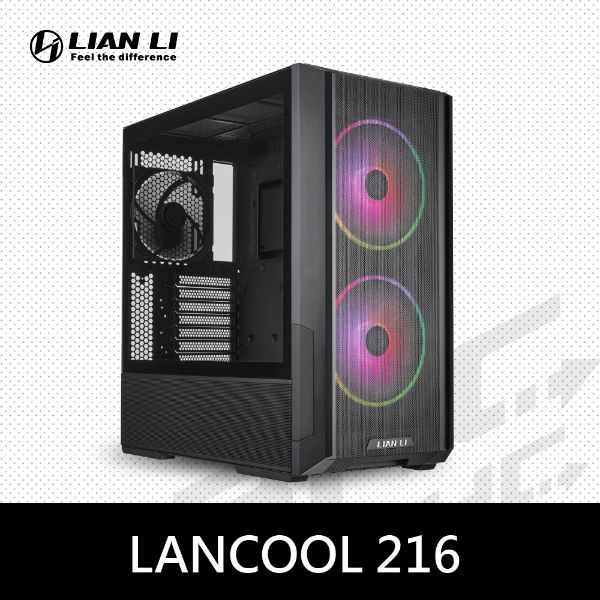 圖片 聯力 LANCOOL 216 RGB 黑 顯卡長39.2/CPU高18/含磁吸前濾網/玻璃透側/E-ATX