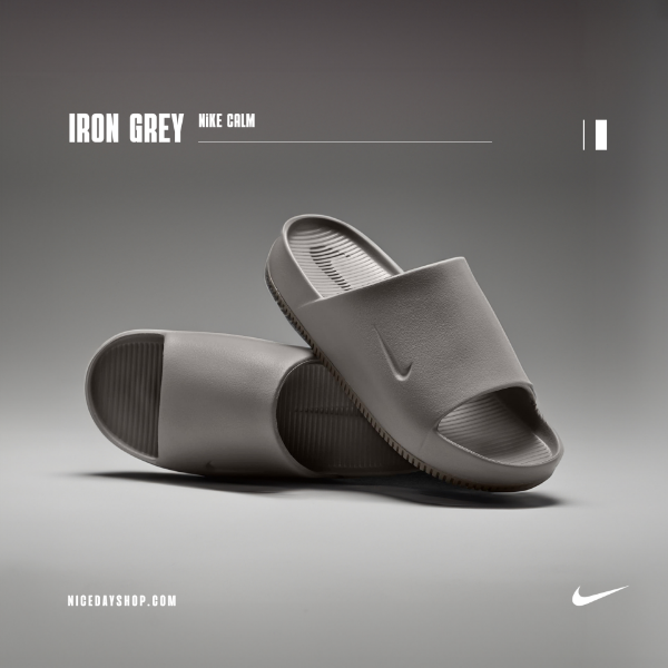NICEDAY 代購 Nike Calm Slide Grey 韓國限定色 灰色 鐵灰 男款 拖鞋