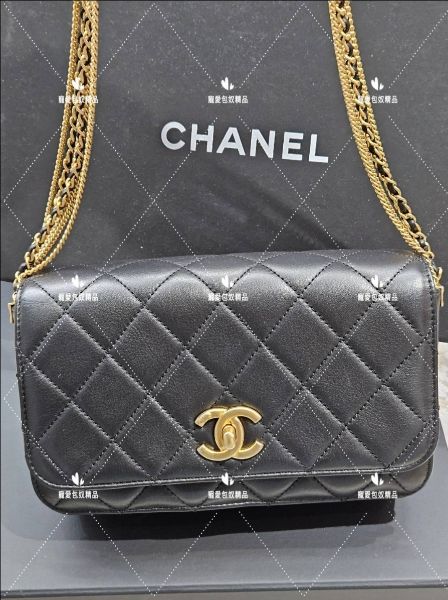 圖片 Chanel 黑金限量款 鏈條肩背包