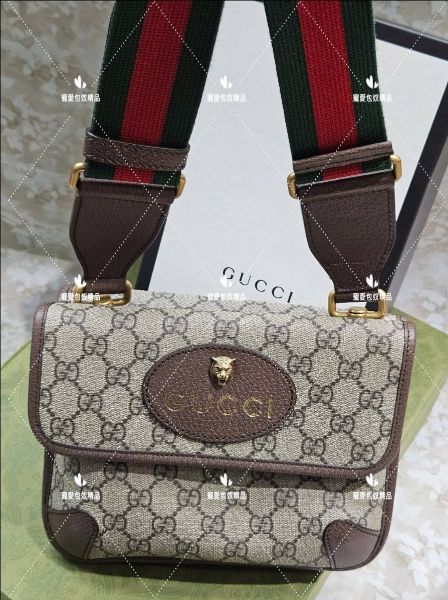 圖片 Gucci 501050 虎頭 雙層郵差包 斜背包