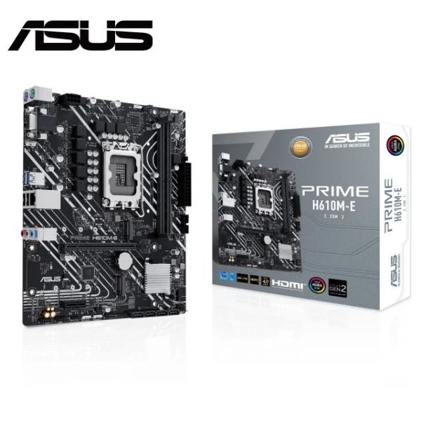 圖片 華碩 PRIME H610M-E-CSM(DDR5)(M-ATX/LAN 1Gb/註冊四年/2DIMM)