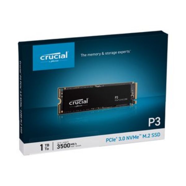 圖片 美光Micron Crucial P3 1TB/Gen3/讀:3500M/寫:3000M/3D QLC顆粒/五年