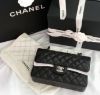 圖片 【CHANEL 預購】經典格紋 鏈袋肩背包 23CM 黑色