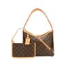 圖片 Louis Vuitton Carryall PM 帆布飾邊肩背包(M46203-咖)