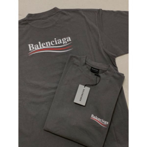 圖片 Balenciaga 巴黎世家 經典 可樂t  鐵灰色 短袖T恤上衣