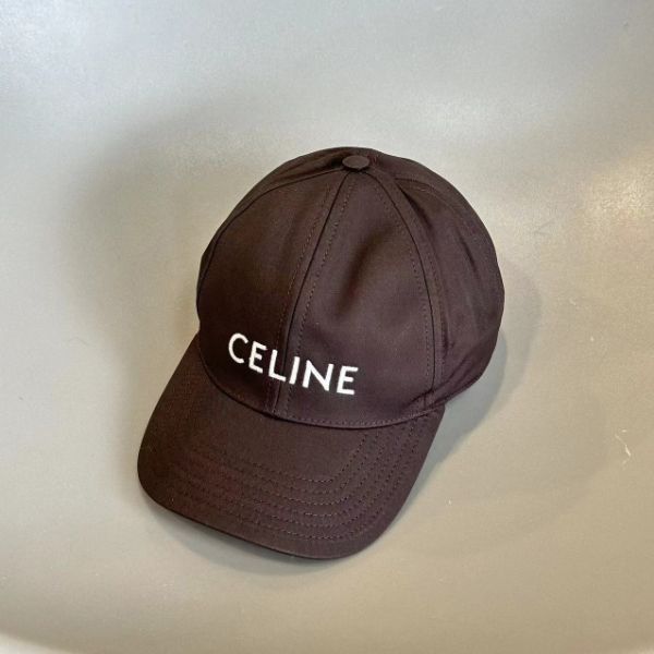 圖片 Celine  字母Logo深棕色棒球帽