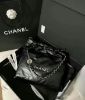 圖片 CHANEL 22 AS3260 垃圾袋小型 黑銀肩背包